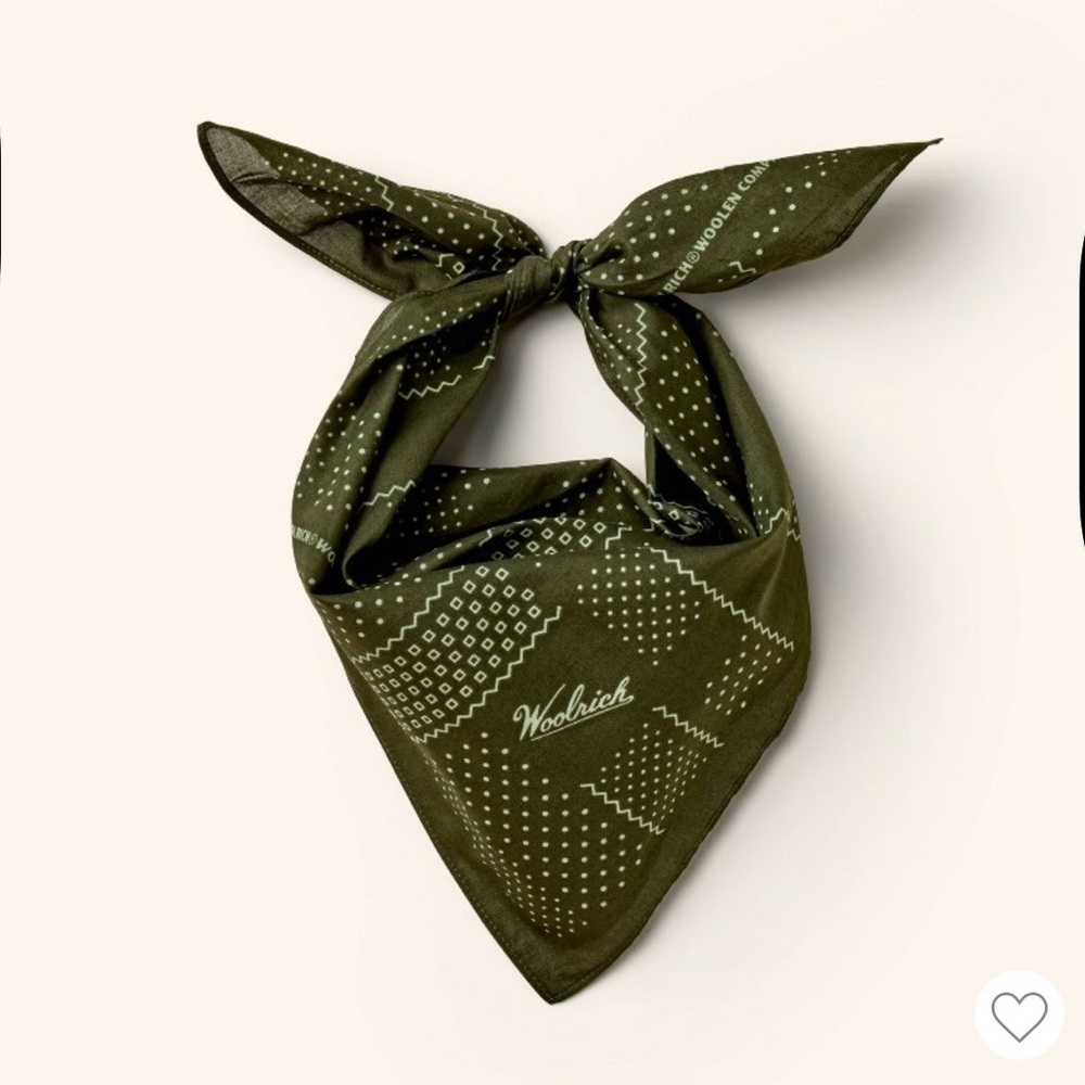 Woolrich x Target Green Graphic Patterned Print Cotton Bandana SOLD OUT
